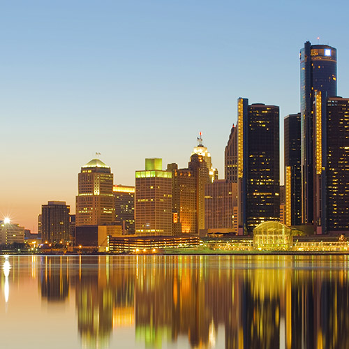 Amsterdam (Schiphol)-Detroit (Metro Wayne County Apt.) afbeelding