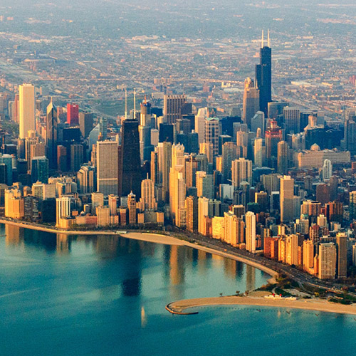 Amsterdam (Schiphol)-Chicago (O'Hare Intl. Apt.) afbeelding